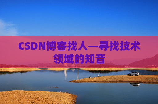 CSDN博客找人—寻找技术领域的知音